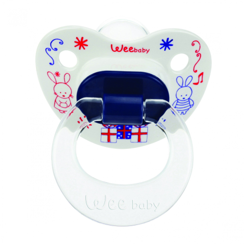 Wee Baby Silikon Desenli Damaklı Emzik No:1(Askılı)