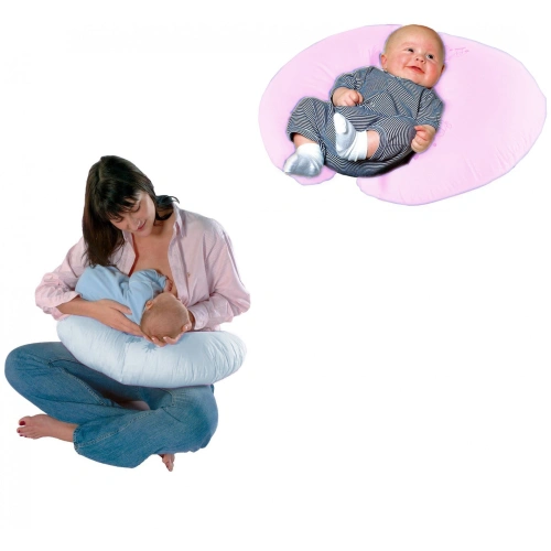 Sema Bebe Emzirme ve Bebek Destek Minderi - Mavi Fiyonk
